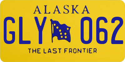 AK license plate GLY062