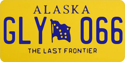 AK license plate GLY066