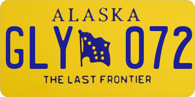 AK license plate GLY072