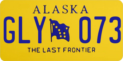 AK license plate GLY073