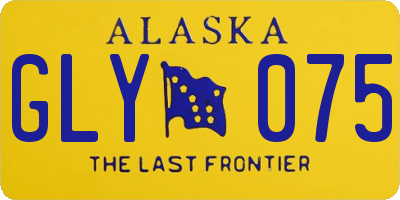 AK license plate GLY075