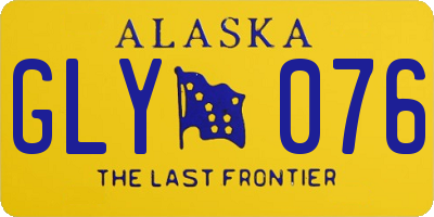 AK license plate GLY076
