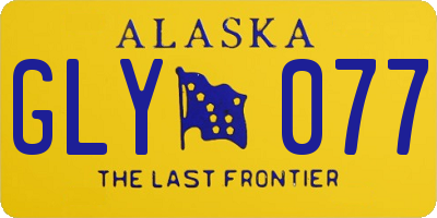 AK license plate GLY077