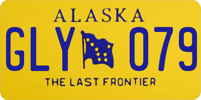 AK license plate GLY079