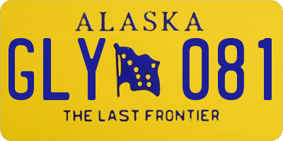 AK license plate GLY081