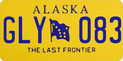 AK license plate GLY083