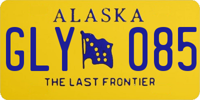 AK license plate GLY085