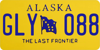 AK license plate GLY088