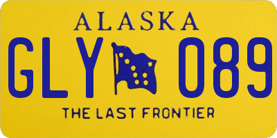 AK license plate GLY089
