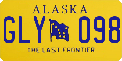 AK license plate GLY098