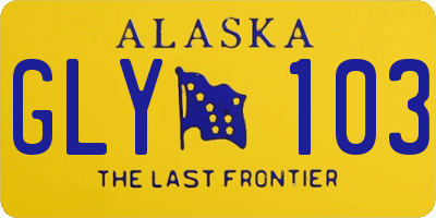 AK license plate GLY103