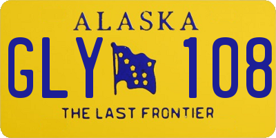 AK license plate GLY108