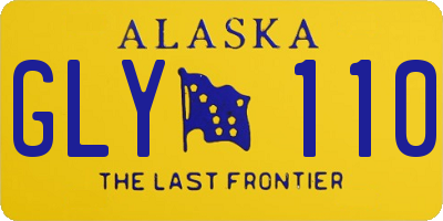 AK license plate GLY110