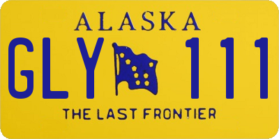 AK license plate GLY111