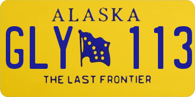 AK license plate GLY113