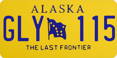 AK license plate GLY115