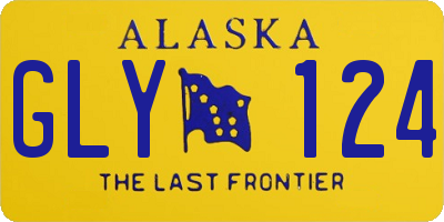 AK license plate GLY124