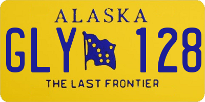 AK license plate GLY128