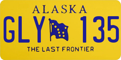 AK license plate GLY135
