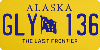 AK license plate GLY136
