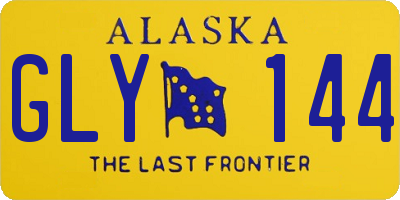 AK license plate GLY144