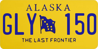 AK license plate GLY150