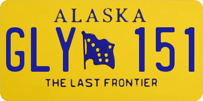 AK license plate GLY151