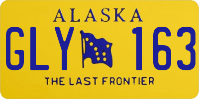 AK license plate GLY163