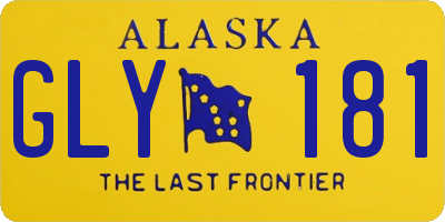 AK license plate GLY181