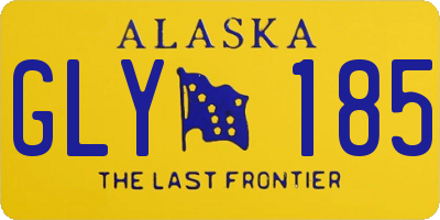 AK license plate GLY185