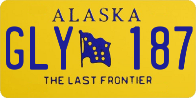 AK license plate GLY187