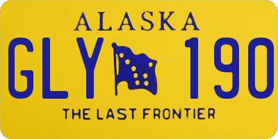 AK license plate GLY190