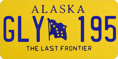 AK license plate GLY195