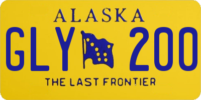 AK license plate GLY200
