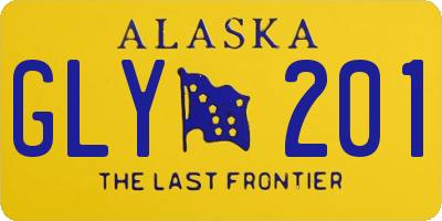 AK license plate GLY201