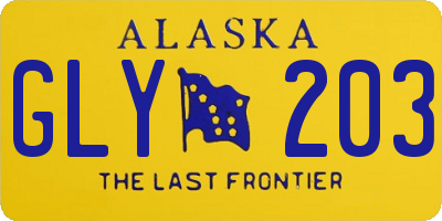 AK license plate GLY203
