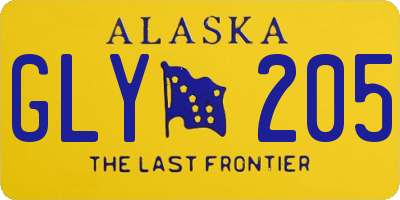 AK license plate GLY205
