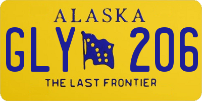 AK license plate GLY206