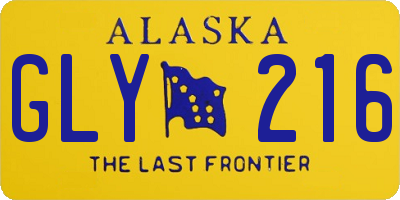 AK license plate GLY216