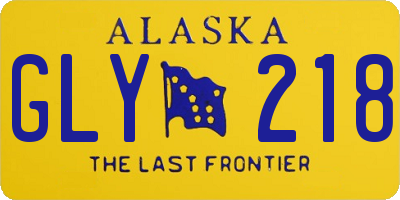 AK license plate GLY218
