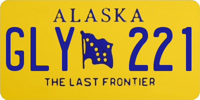 AK license plate GLY221
