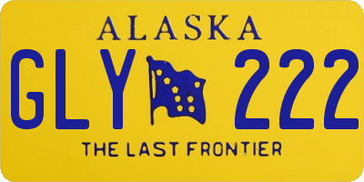 AK license plate GLY222