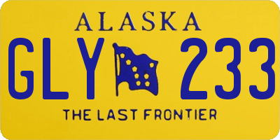 AK license plate GLY233