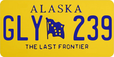 AK license plate GLY239