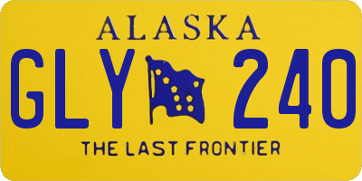 AK license plate GLY240