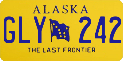 AK license plate GLY242