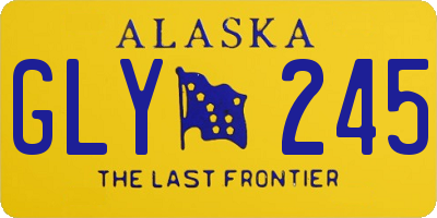 AK license plate GLY245