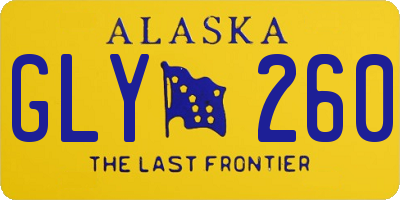 AK license plate GLY260