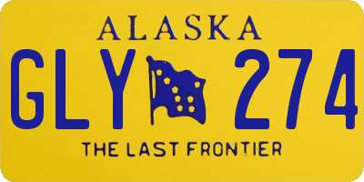 AK license plate GLY274