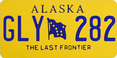 AK license plate GLY282